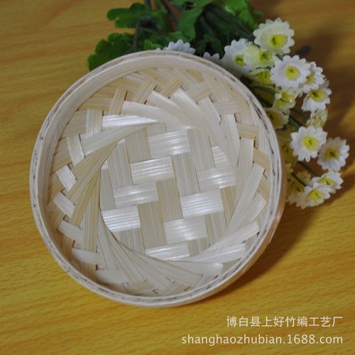 方寸之间的竹韵 10cm迷你竹编圆形小果盘的多元美学