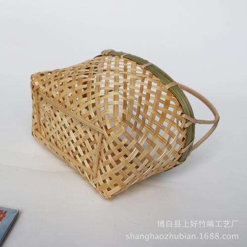竹编手提篮子 现货批发与家居插花装饰的理想选择